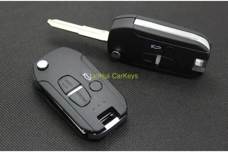 Чехол для ключей PINECONE для MITSUBISHI LANCER Car Key 3 кнопки Uncut с канавкой справа Blade 1 пустой корпус для дистанционного ключа Shell Cover 1 шт