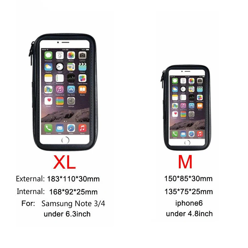 Fimilef Motorcyle Car Rearview Mirror Mount Bag Phone Holder Phone GPS Waterproof Case Phone Bag Stand Waterproof Touch Screen (3)