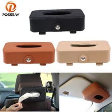 POSSBAY Автомобильная бумажная коробка под салфетку солнцезащитный козырек Салфетка бумажный держатель для полотенец отделение для солнцезащитной шторки коробки микрофибра кожа сиденье задняя бумажная сумка