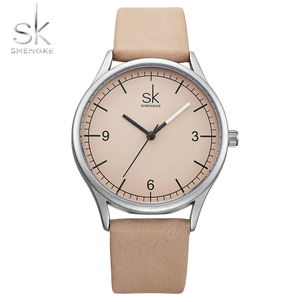 

Watch Women Shengke Brand Elegant Retro Watches Fashion Ladies Quartz Watches Clock for Girl Casual Leather Women's Wristwatches
