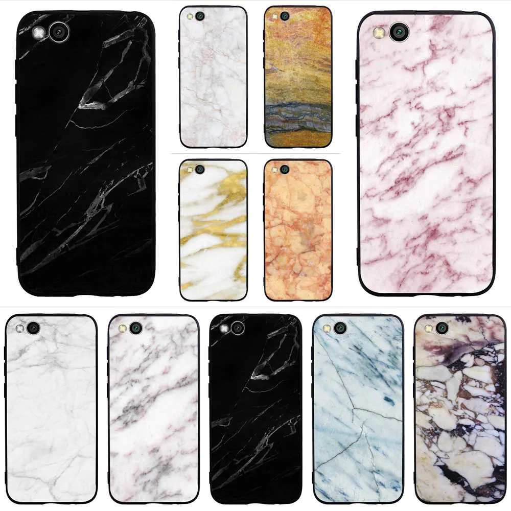 

Colorful Pure Marble Phone Case for Xiaomi Mi A2 Cover A1 Lite 6 8 F1 Back A7