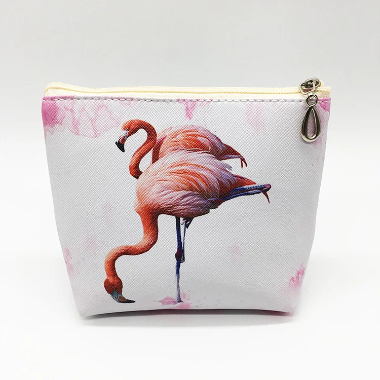12 шт./лот мини-кошелек из искусственной кожи с Фламинго/Модная маленькая сумка для монет карандашей/бумажник для рук/сумка для хранения
