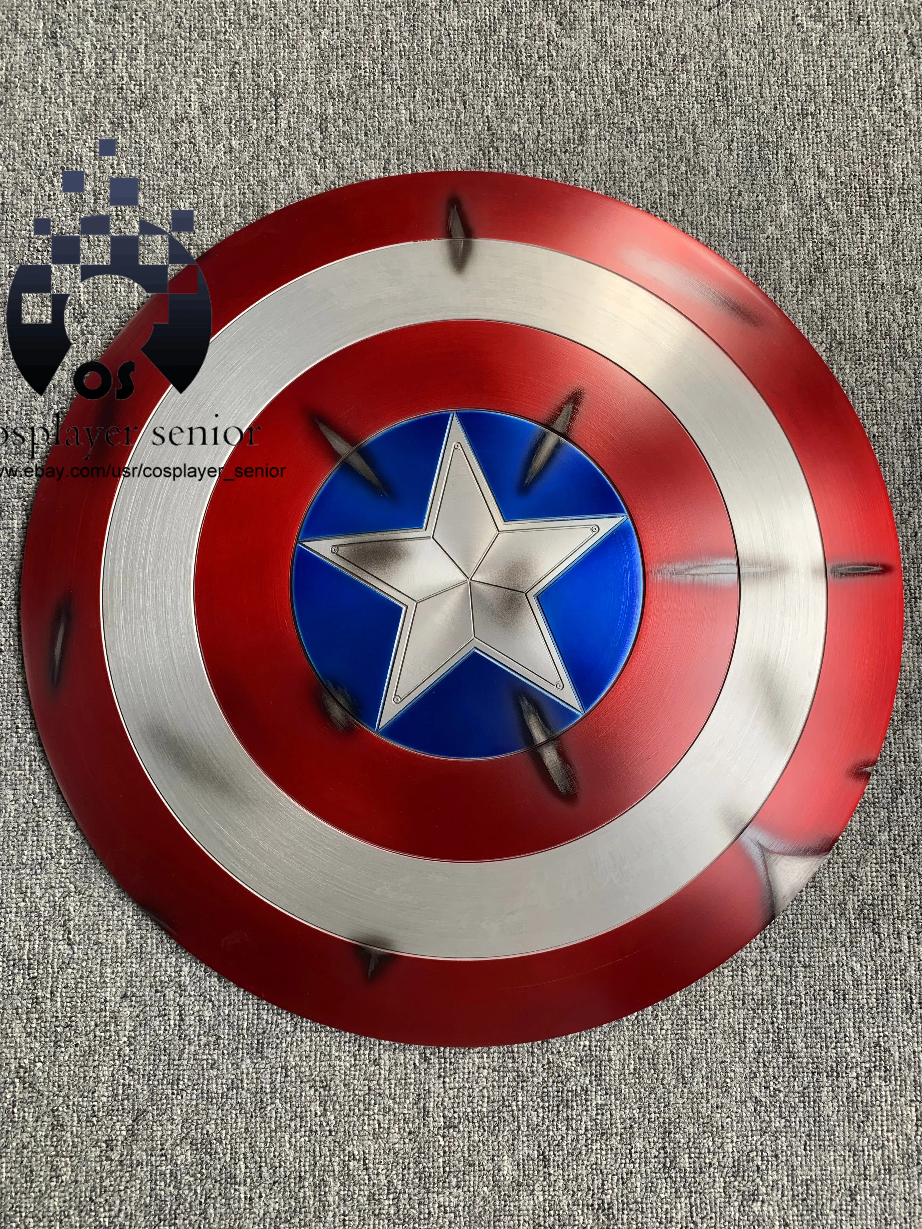 60 см щит капитана Америки 1:1 Steve Rogers Алюминиевый металлический защитный для