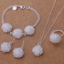 Высокое качество серебряные ювелирные изделия серьги ожерелье браслет кольца WT-319