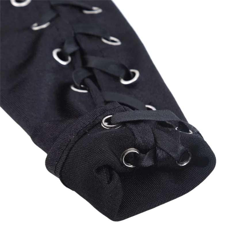 Сексуальные длинные черные кружевные перчатки с заклепками, Готические перчатки и варежки, перчатки для ночного клуба, ручная работа