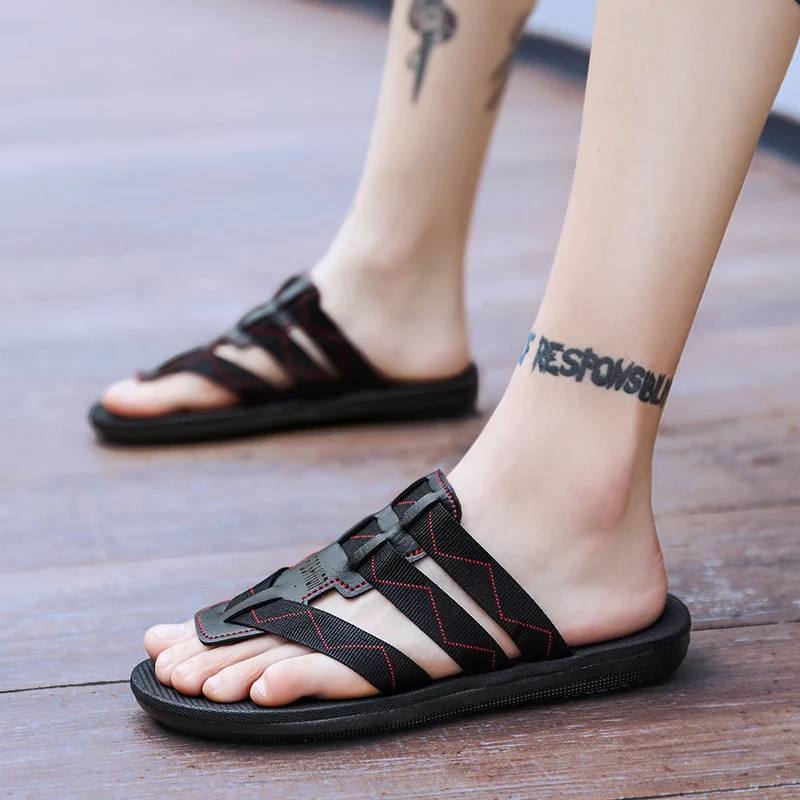 

Summer Beach Slippers Men Flip Flops High Quality Beach Sandals Zapatos Hombre Casual Shoe big size 40-45