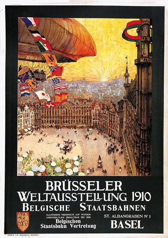 Belgium Travel Posters Belgisches Staatsbahnen Classic Wall Stickers