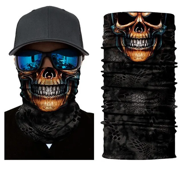 Customized high-quality digital print headscarf riding sunscreen mask Halloween horror clown personality neck festival scarves