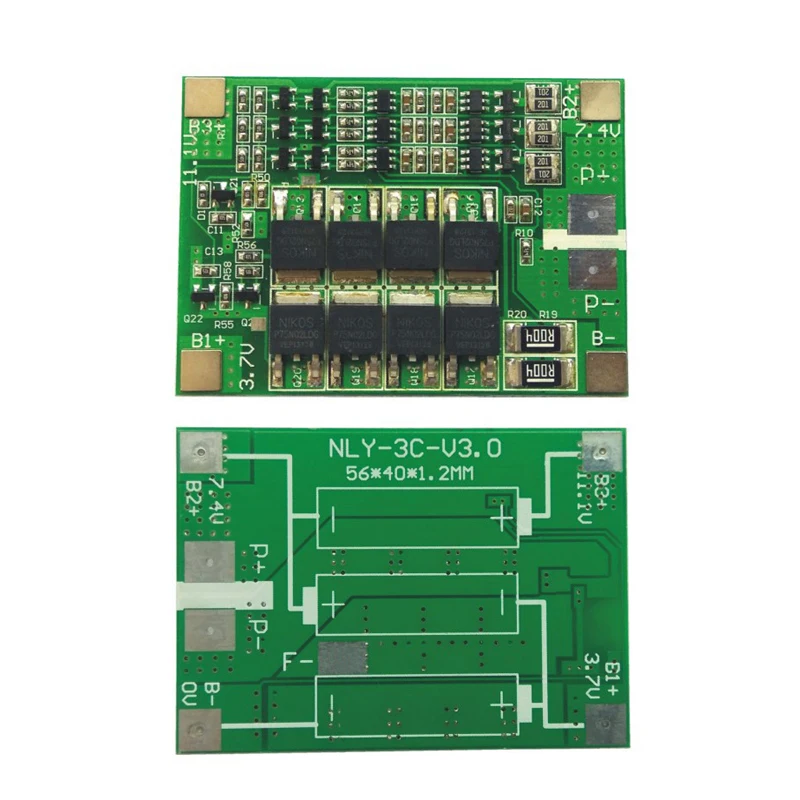 3S 25A 3S 40A BMS 18650 литий-ионный аккумулятор балансир PCM Lipo литиевая зарядка Защитная печатная плата PCB с балансом DIY - Цвет: 3S 40A BMS Balancer