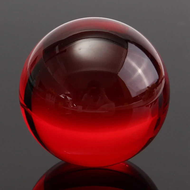 Good Luck 60mm Red Asian Rare Quartz Crystal Glass Crafts
