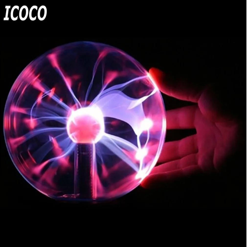

3 Inch USB Plasma Ball Electrostatic Sphere Light Magic Crystal Lamp Ball Touch Sensitive Transparent Desktop Lights
