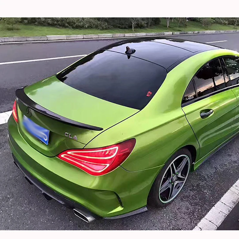 Подходит для M-B CLA спойлер CLA45 W117 C117 ABS волокно задний багажник крылья бесцветный спойлер cla 200 250 260