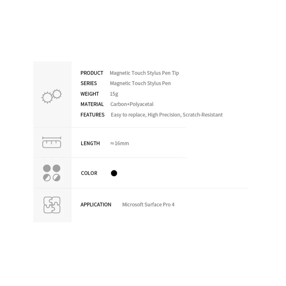 Магнитный сенсорный Стилус ручка наконечник пластиковый карбоновый низкий трение 3 шт./компл. 10 см для microsoft Surface Pro 4 заправка емкостной ручки