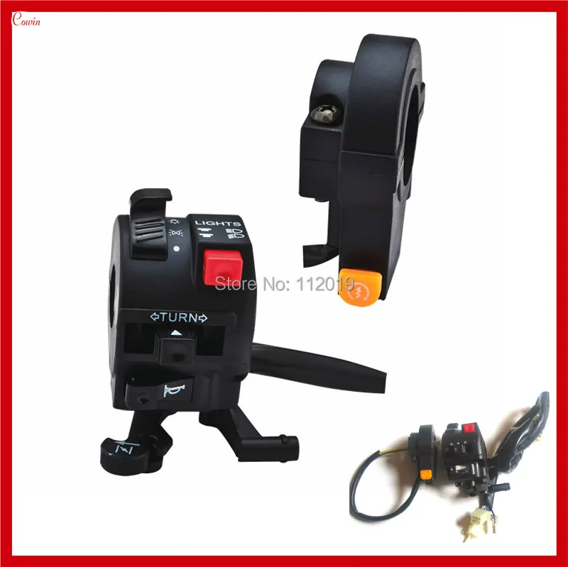 New Multifunction Motorcycle 7/8" Handlebar Switch,Motorcyle Power, Light, Turn Signal Flash