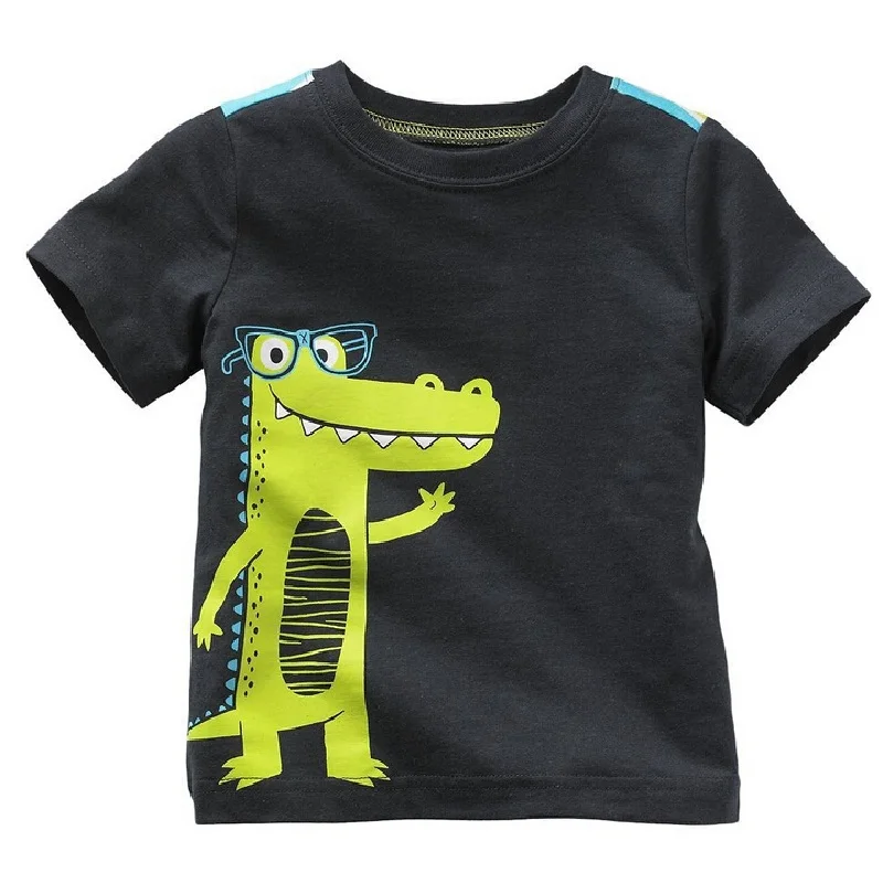 Hooyi Digger Boys Clothes Shirts Kids T-Shirts Baby Boys Tee Shirts Summer Kid Shirt Top 100% Cotton 6 9 12 18 24 Month