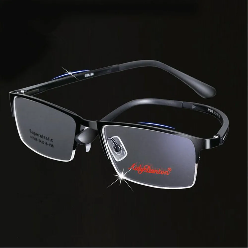 Tr90 Eyeglass Frames Half Rimless Myopia Rx Able Retro Glasses Eyewear