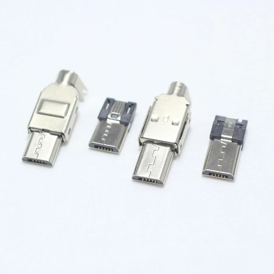 5 компл. Micro USB 5PIN тип сварки штекер разъем зарядное устройство 5P USB хвост зарядки jack 4 в 1 металлические детали