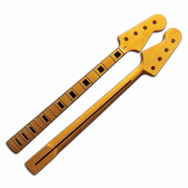 

DIY Maple Black Square Sound Point J Bass Guitar Neck