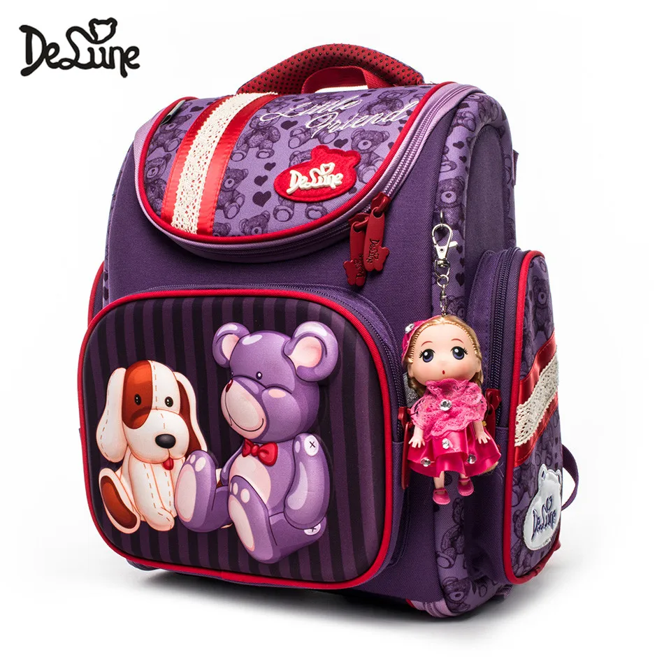 Delune Brand 1-3 Grade Kids Orthopedic School Bags Girls EVA Folded Schoolbag Children Primary School Backpacks Mochila Infantil Delune Brand 1-3 Grade Kids Orthopedic School Bags Girls EVA Folded Schoolbag Children Primary School Backpacks Mochila Infantil