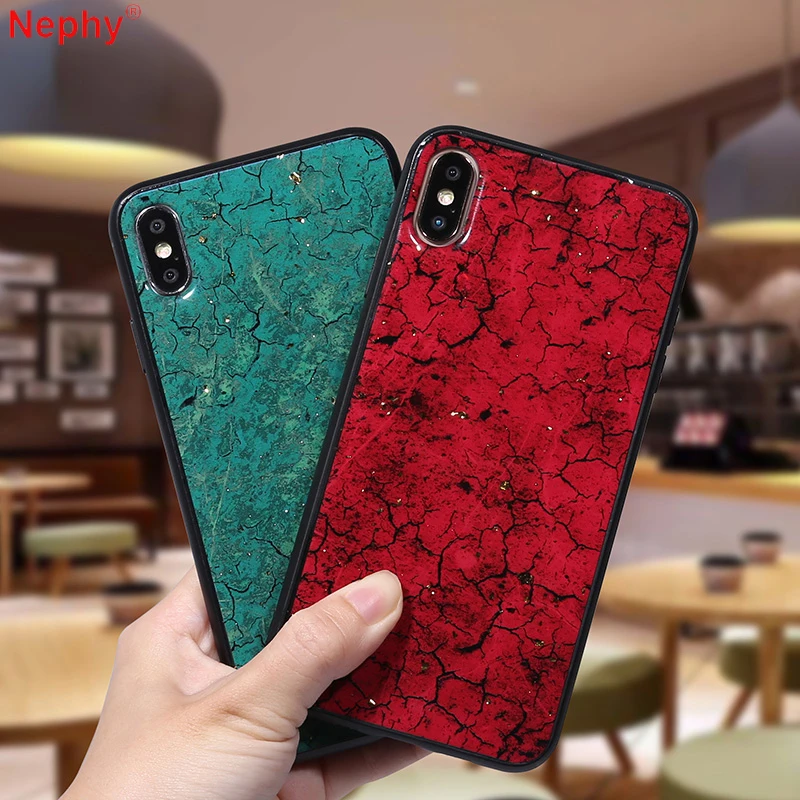 

Crack Silicone Case for iPhone 6S 6 s 7 8 Plus X 10 XR XS MAX 6Plus 6Plus 7Plus 8Plus 7P thin slim Luxury Cell Phone full Cover