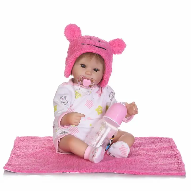 

Bebe 16" 40cm Reborn premie doll soft silicone reborn baby dolls soft touch with magentic pacifier bottle bonecas gift