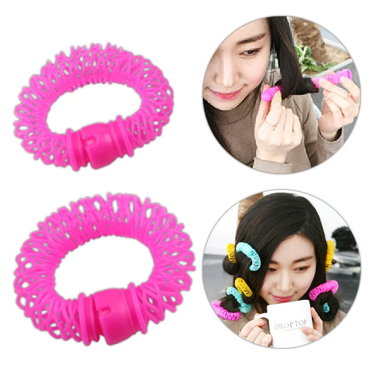8pcs Girls Curler Hair Curlers Elastic Ring Bendy Curler Spiral Curls