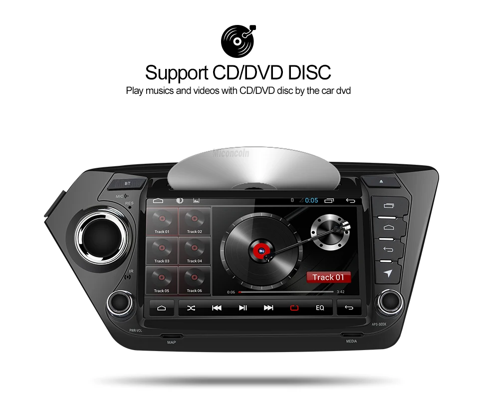 Flash Deal Miconcoln 2G+32G android 8.1 car dvd gps player car radio gps navigation video player for Kia rio k2 car multimedia player 14