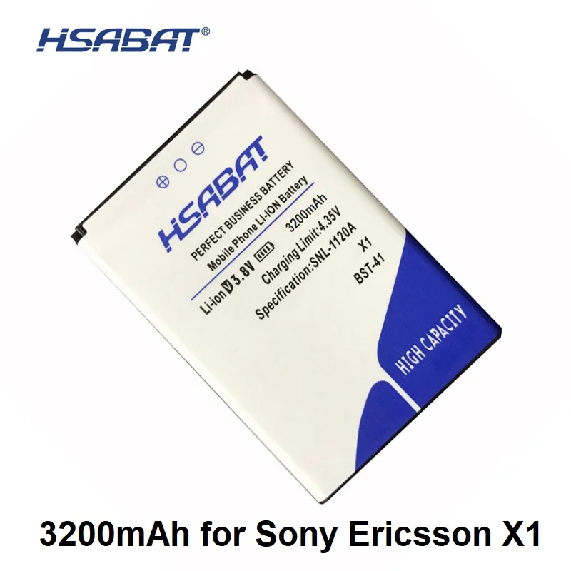 

HSABAT 3200mAh BST-41 / BST 41 High Capacity Battery Use for Sony Ericsson for A8i/M1i/X1/X2/X2i/X10/X10i Phone Battery