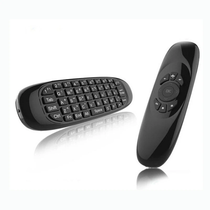 Для Android проектор мини беспроводной 2,4G RF Airmouse дистанционное управление Flymouse Flykeyboard двусторонняя QWERTY 7 языков на выбор