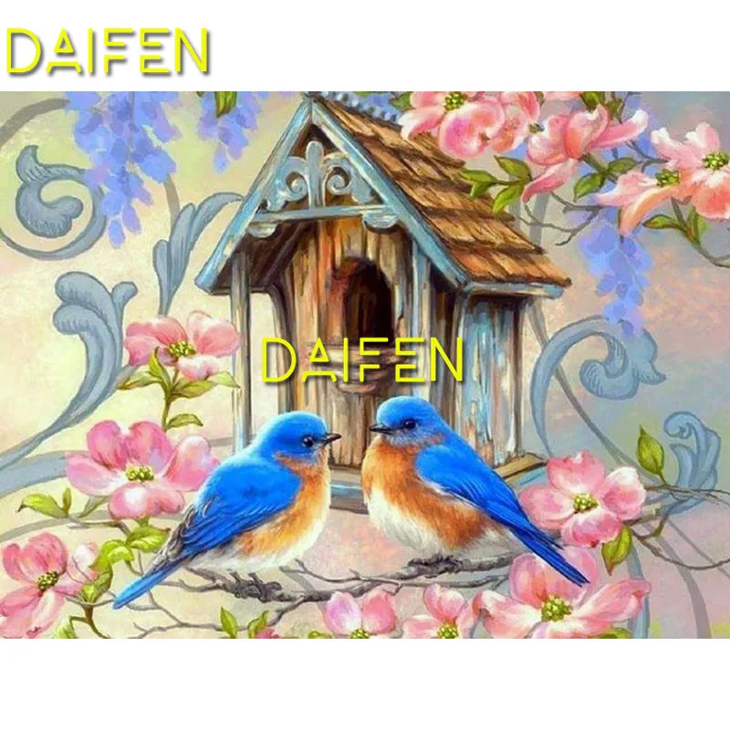 

Full Round Diamond mosaic Full Square Diamond embroidery Cross stitch thrush Plum blossom Bird nest 5D DIY Diamond painting