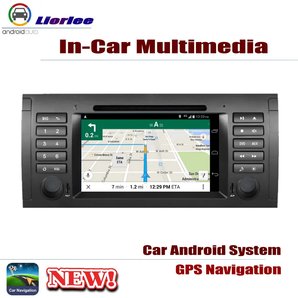 Discount Auto GPS Navigation For BMW 5 Series E39 1995-2003 Car Android Multimedia Player CD DVD Radio Stereo AMP BT USB SD AUX WIFI HD 2