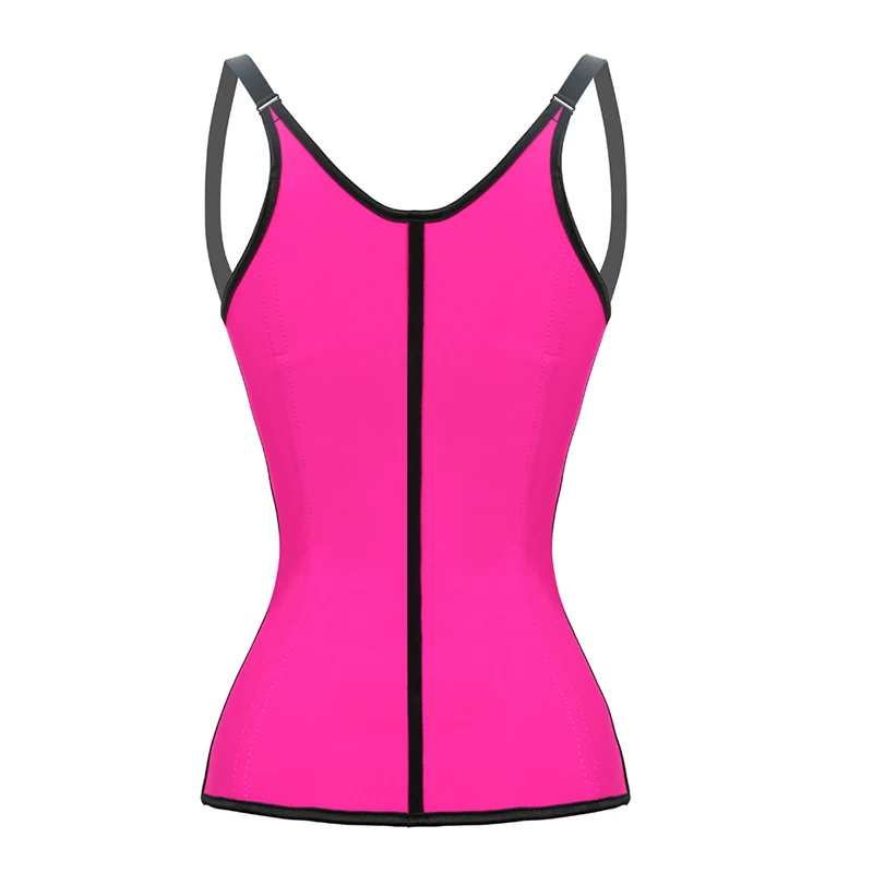 Women Slimming Waist Trainer Push Up Vest Body Shaper Tummy Latex Waist Cincher Neoprene Shapewear Bustier Corset Top underbust (4)