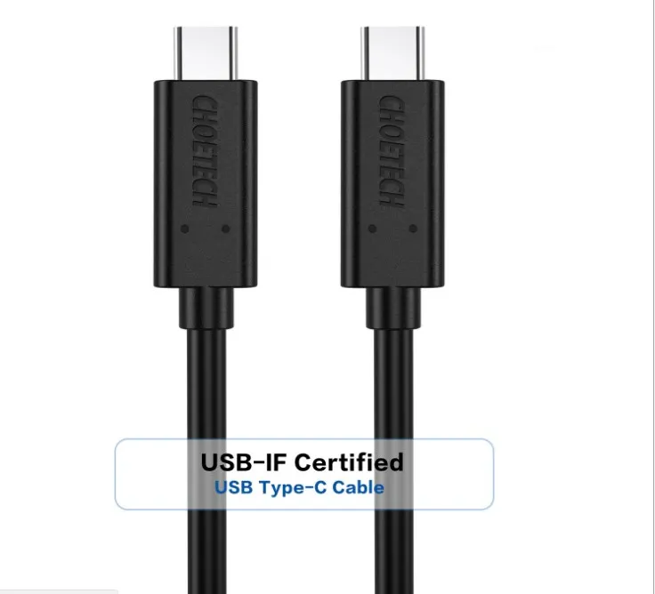 

CHOETECH double-head Type-C with E-mark chip USB 3.1 gen2 10Gbps line LBV