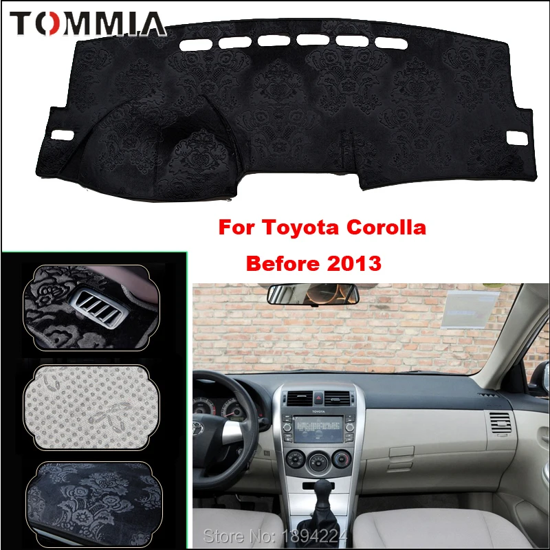 

Tommia Car Dashboard Cover Mat Light Avoid Pad Photophobism Anti-slip protection Mat For Toyota Corolla Before 2013
