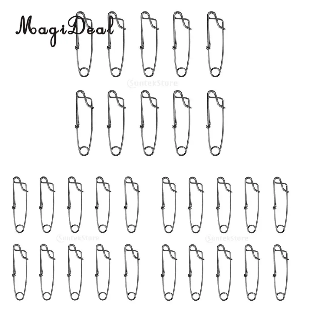 MagiDeal 30x Stainless Steel Long Line Longline Clip for Fishing Snapper Tool 60mm for for long line fishing sharking crabbing