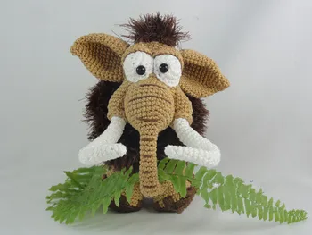 

Amigurumi Crochet the Mammoth toy doll rattle
