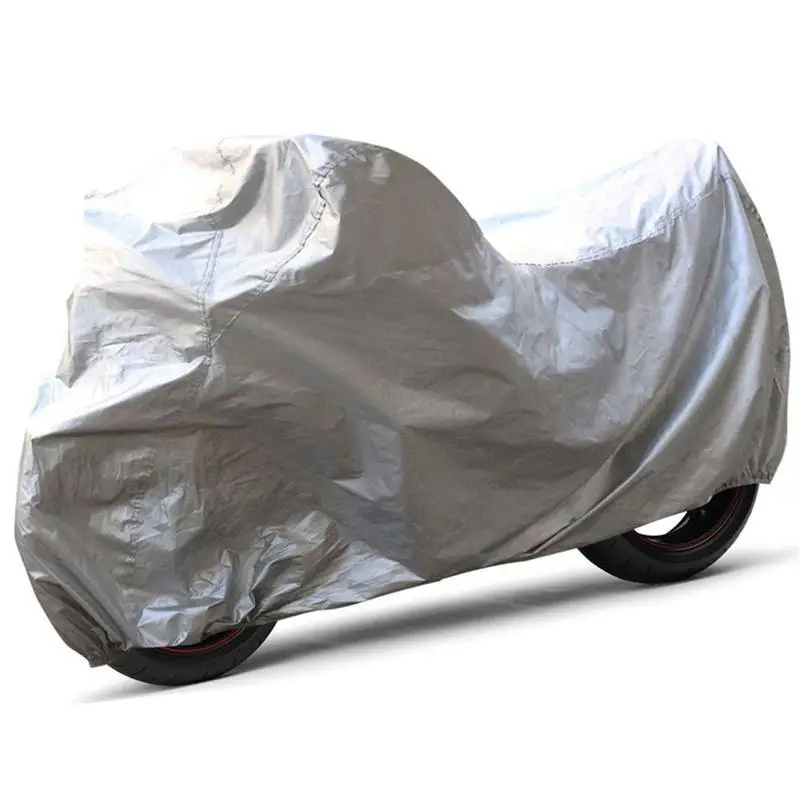 

230*95*125CM XL Silver Breathable Motorcycle Cover Weatherproof UV Rain Dustproof Outdoor Motorcycle Bike Moped Scooter Covers