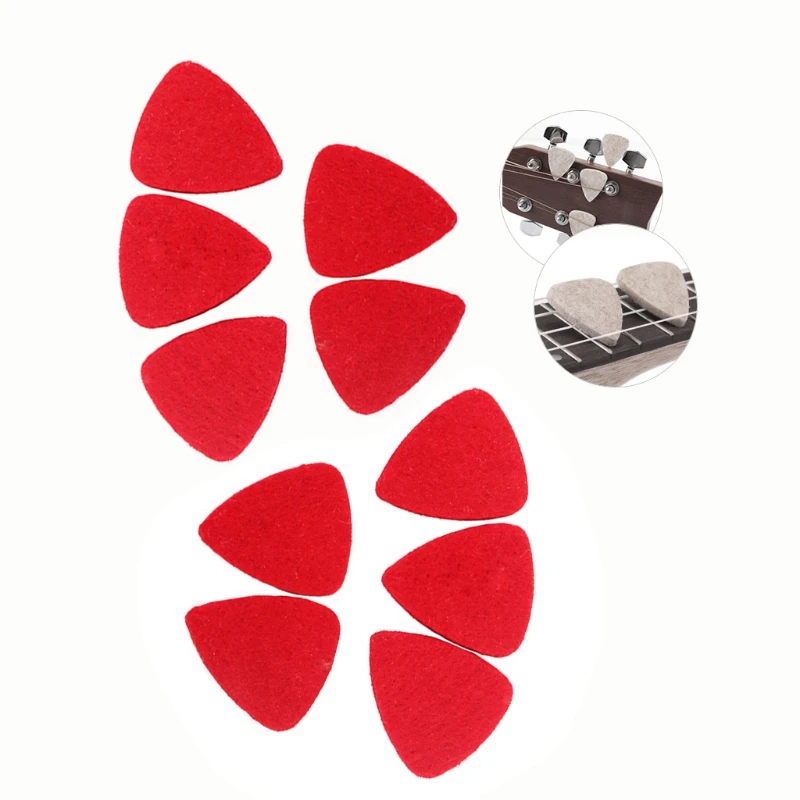 

Professional 5pcs Wool Felt Material Guitar Pick Bass Guitar Plectrum Ukulele