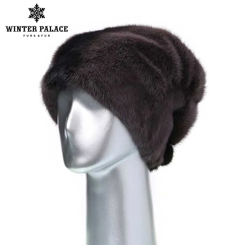 Зимние женские меховые шапки импортная меховая шапка из натуральной норки цветочный узор регулируемые skullies beanies Новинка распродажа Женские ушные вкладыши