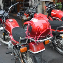 Pratical Motorcycle Mesh Bag String Bag Sundries Net Rope Luggage Cargo Bungee Net Carrier Bag Red