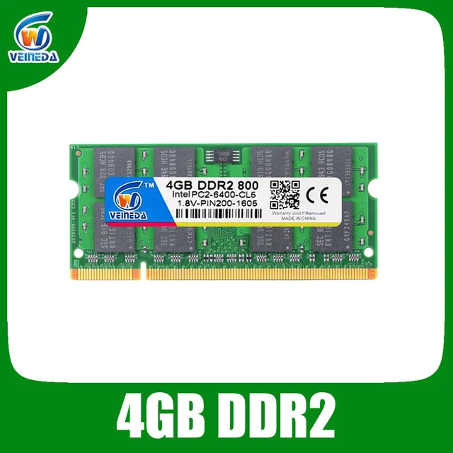 Special Price VEINEDA Sodimm 4gb ddr2 800Mhz ram ddr2 667mhz notebook for Intel amd mobo Support ram ddr2 pc6400 Special Price VEINEDA Sodimm 4gb ddr2 800Mhz ram ddr2 667mhz notebook for Intel amd mobo Support ram ddr2 pc6400