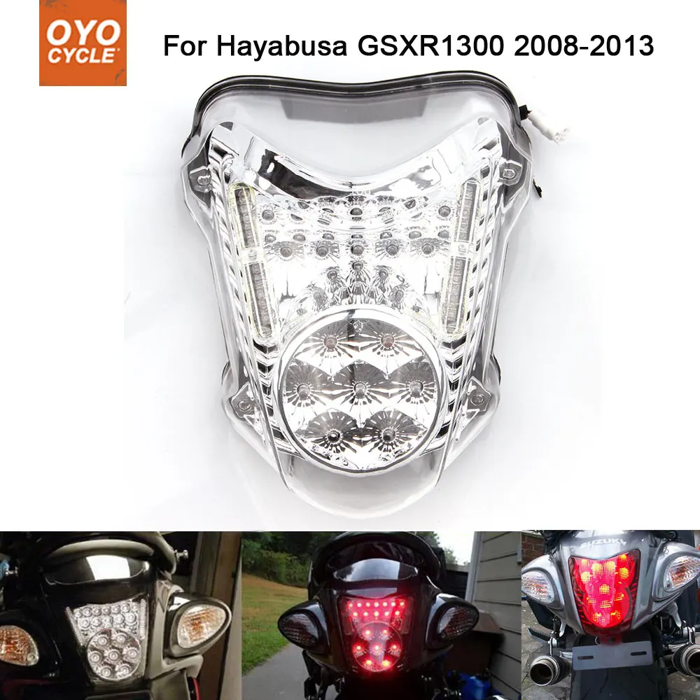 

Motorcycle Integrated LED Tail Light Brake Turn Signal Blinker For Suzuki GSXR1300 Hayabusa GSX1300R 2008-2013