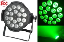 8xLot Free shipping 18X15W RGBWA 5in1 Led Par Can Professional Lighting Indoor Dmx Spotlights Stage Lights DJ Equipment Par Led