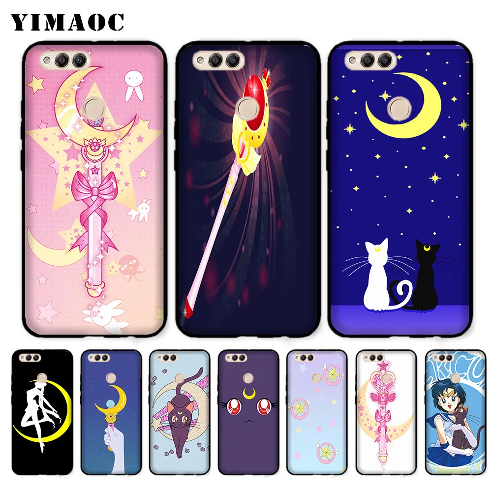 

YIMAOC sailor moon scepter luna Soft Case for Huawei Honor Note 10 9 Lite 8C 8X 8 Lite 7X 7A 3GB Pro 7C 6A