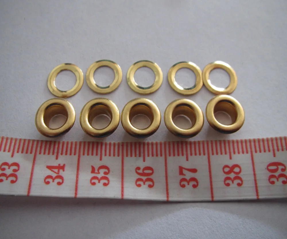 

free shipping inner size 5mm brass corn plating gold color garment eyelet silver color clavus for apparel 1000set