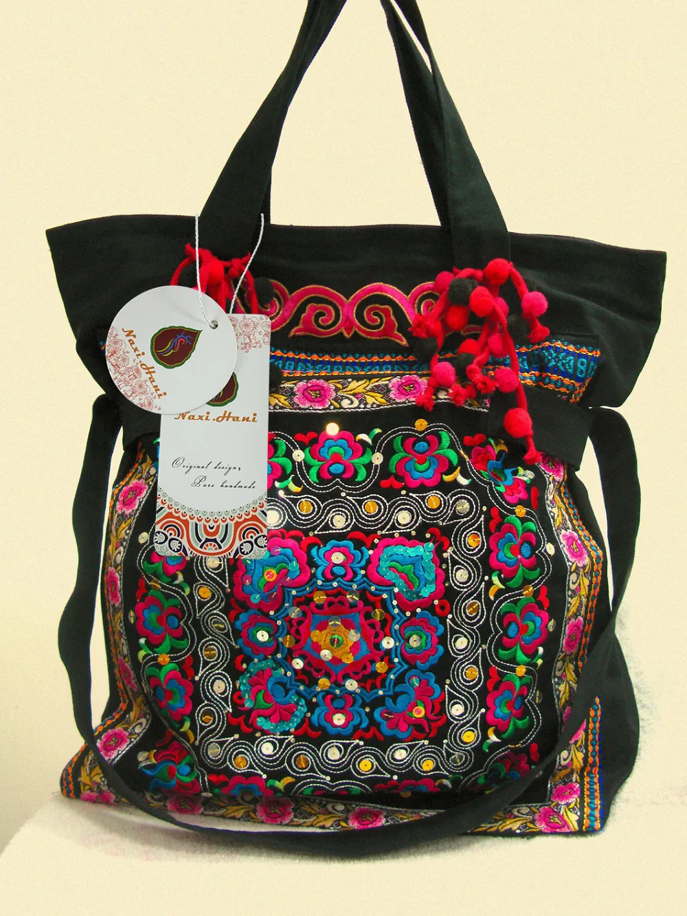 Новые богемные женские сумки с вышивкой Naxi. Hani модные холщовые дорожные сумки через плечо