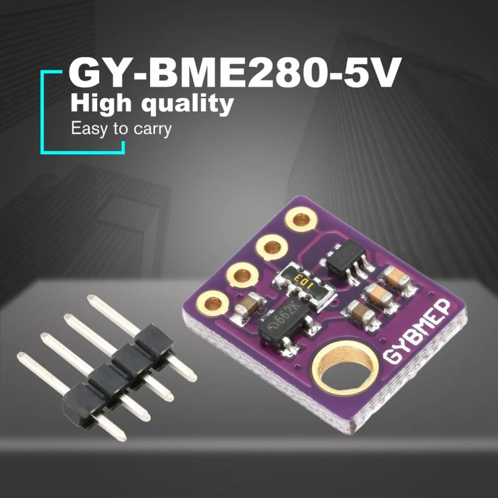 

GY-BME280-5V Digital Sensor SPI I2C Humidity Temperature and Barometric Pressure Sensor Module 1.8-5V DC High Precision