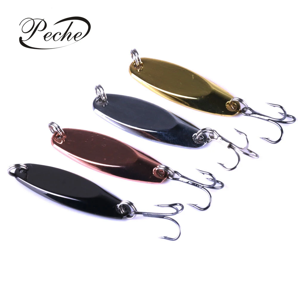 

Peche 4cm 7g Spinner Trout Spoon Metal Fishing Lures Wobblers Jig for Carp Fishing Tackle Pesca Isca Artificial Hard Baits