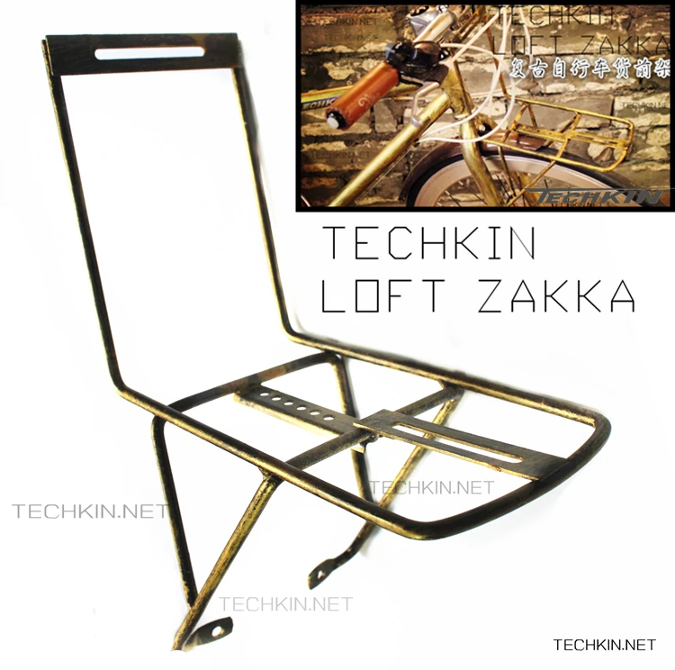 

Factory production 10441LOFT mountain bike bicycle old antique aluminum alloy steel shelf front basket Bicycle Racks basket fram