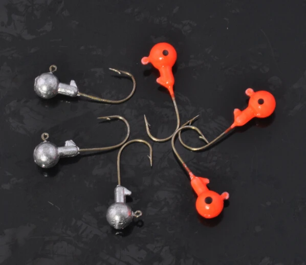 10 PCS 5g lead head hooks Fishing lures sea fishing tackle protein soft